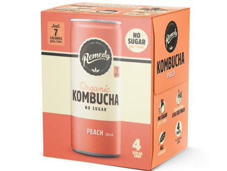 Peach Organic Kombucha 4-pack on Sale