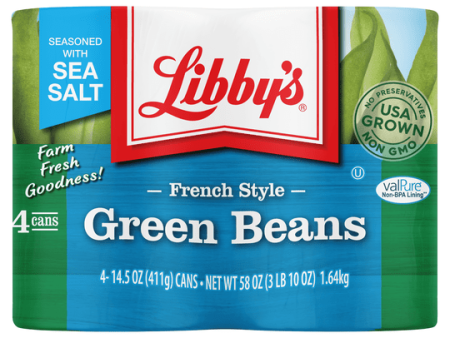 (4 Cans) Libby s French Style Green Beans, Canned Vegetables, 14.5 oz For Discount