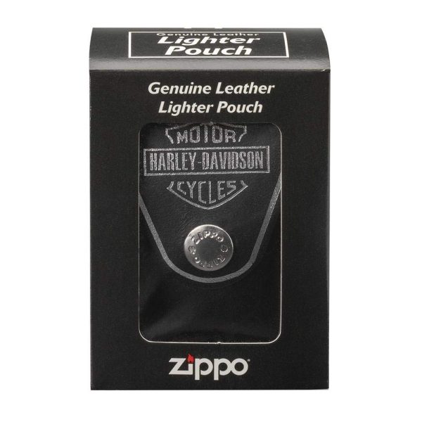 Zippo Harley-Davidson Lighter Pouch, Black Hot on Sale