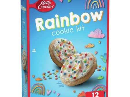 Betty Crocker Ready to Bake Rainbow Cookie Kit, 11.6 oz, 12 ct Supply