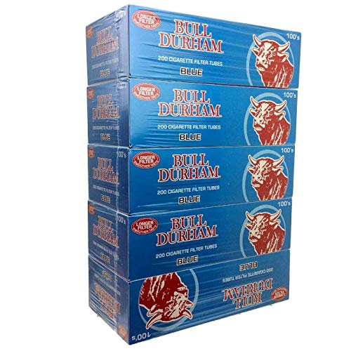 Bull Durham Cigarette Filter Tubes Light Blue King Size 200ct (5-Boxes) Hot on Sale