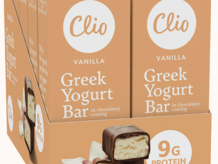 Clio Yogurt Bar, Vanilla - 10   1.76 oz Online Hot Sale