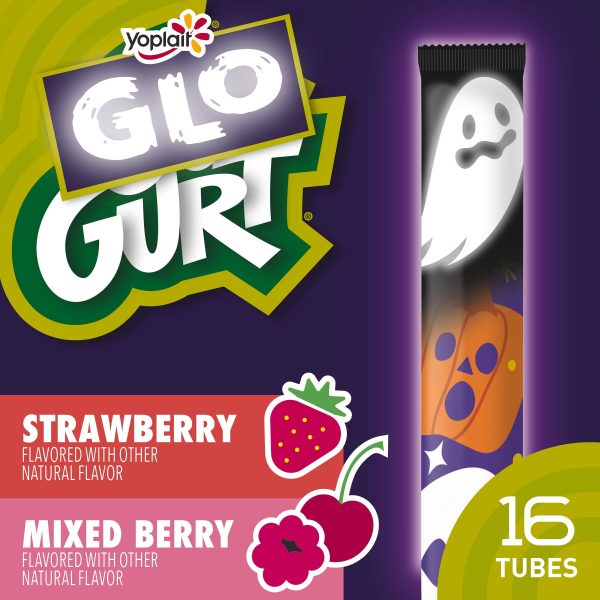 Go-GURT Strawberry and Mixed Berry Kids Fat Free Yogurt Variety Pack, Gluten Free, 2 oz. Yogurt Tubes (16 Count) on Sale