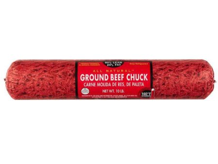 All Natural* 80% Lean 20% Fat Ground Beef Chuck, 10 lb Roll Online Hot Sale