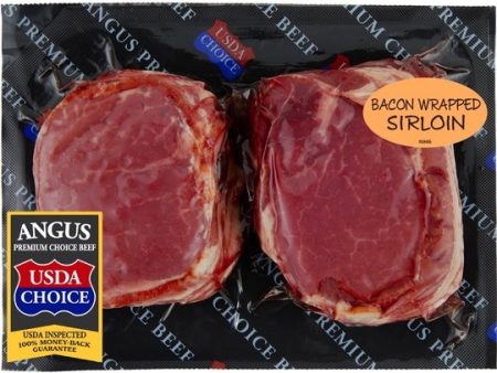 Beef Choice Angus Bacon-Wrapped Sirloin Steak 2 Pack, 0.41 - 2.0 lb Sale