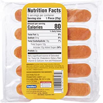 Kraft Gummy Oscar Mayer Hot Dogs 4.4 oz 5 Count (Pack of 8) Sale