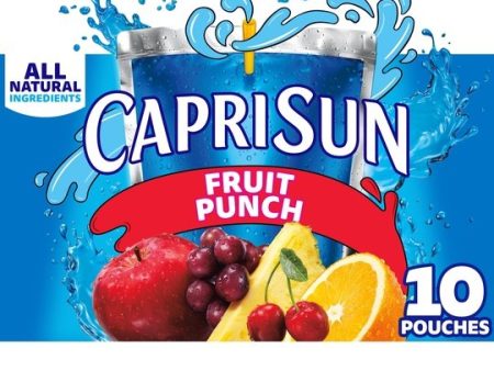 Capri Sun Fruit Punch Juice Box Pouches, 10 ct Box, 6 fl oz Pouches Supply