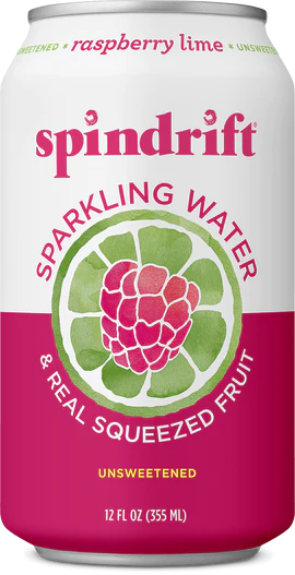 Spindrift Sparkling Water, Raspberry Lime - 24   12 oz can For Discount