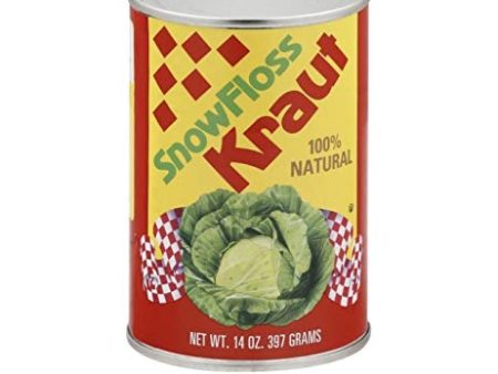 Snow Floss Kraut 100% Natural Sauerkraut 14 oz Can Fashion