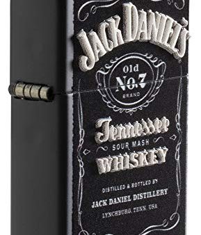 Zippo Jack Daniels Black Matte Texture Lighter - Stylish & Officially Branded Discount