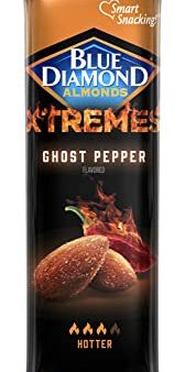 Blue Diamond Almonds XTREMES Ghost Pepper Flavored Spicy Snack Nuts, 1.5 oz Tube (Pack of 12) Supply