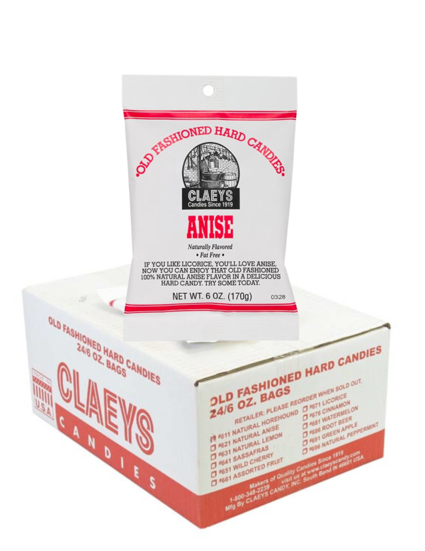 Claey s Old Fashioned Hard Candy 6 Ounce Bag, Natural Anise Sale