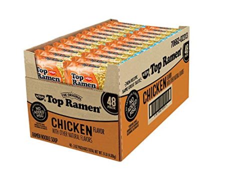 Nissin Top Ramen Chicken Flavor Ramen Noodle Soup 3 oz Single Discount