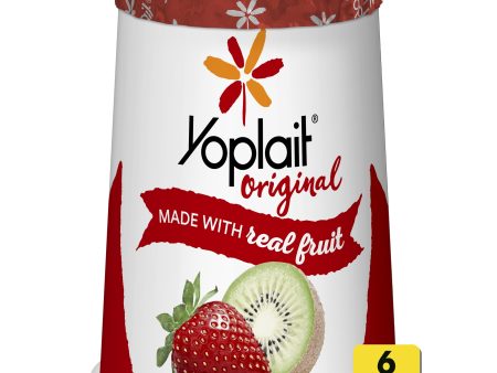 Yoplait Original Strawberry Kiwi Low Fat Yogurt, 6 OZ Yogurt Cup Online now