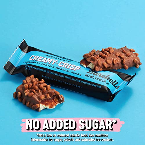 Barebells Protein Bars Creamy Crisp - 12 Count, 1.9oz Bars - Protein Snacks with 20g of High Protein - Chocolate Protein Bar with 1g of Total Sugars - Perfect on The Go Protein Snack & Breakfast Bars Discount