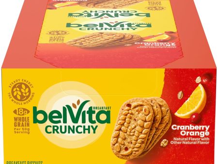 belVita Cranberry Orange Breakfast Biscuits, 8 Packs (4 Biscuits Per Pack) Fashion