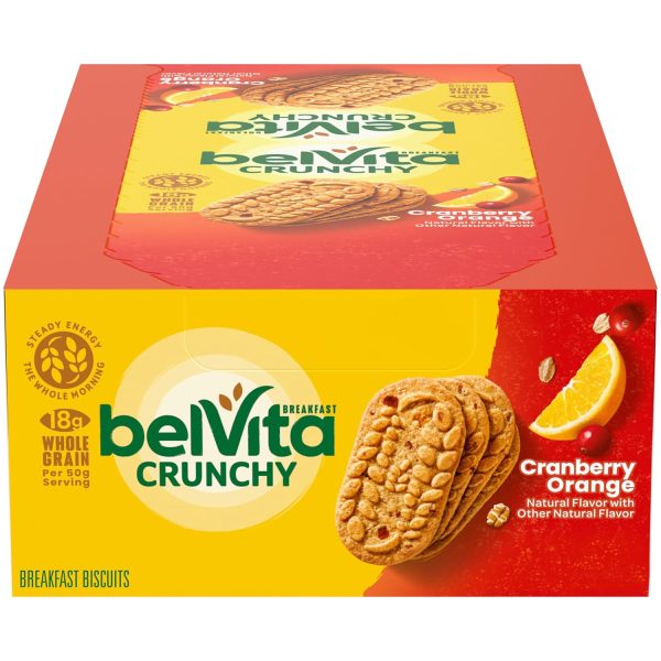 belVita Cranberry Orange Breakfast Biscuits, 8 Packs (4 Biscuits Per Pack) Fashion