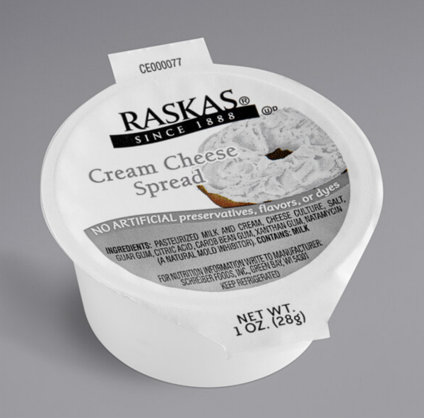 Raskas Cream Cheese Spread Portion Cups 1 oz - 1   100   1 oz ctn Hot on Sale