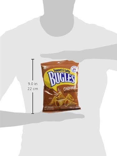 Bugles Corn Snacks, Caramel, 3.5 Oz (Pack of 7) For Sale