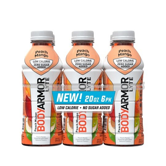 BODYARMOR LYTE Peach Mango, 20 fl oz, 6 Pack Discount