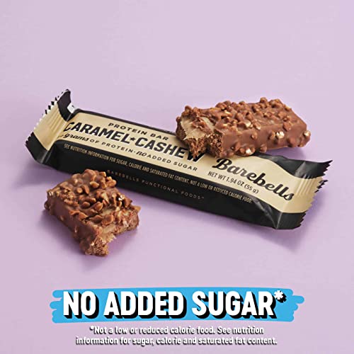 Barebells Protein Bars Caramel Cashew - 12 Count, 1.9oz Bars - Protein Snacks with 20g of High Protein - Chocolate Protein Bar with 1g of Total Sugars - Perfect on The Go Protein Snack & Breakfast Bar For Cheap