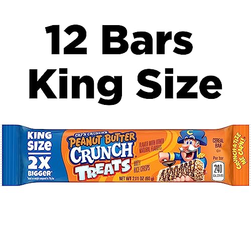 Cap n Crunch Quaker King Size Treat Bars, Peanut Butter Flavor, 12 Count Sale