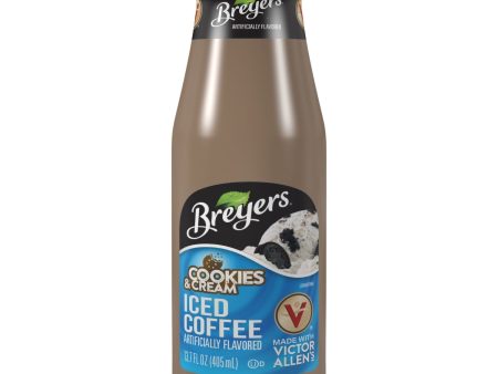 Breyers Iced Coffee, Cookies & Cream, Ready to Drink, 13.7 oz Glass Bottle (Pack of 12) For Cheap