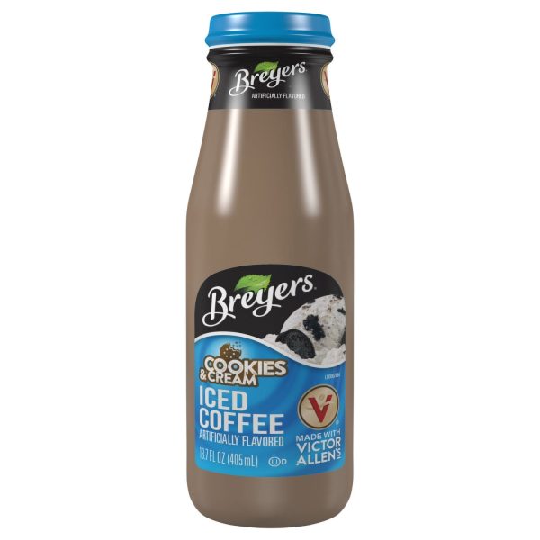 Breyers Iced Coffee, Cookies & Cream, Ready to Drink, 13.7 oz Glass Bottle (Pack of 12) For Cheap