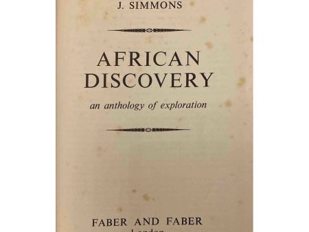 African Discovery: An Anthology of Exploration by Margery Perham & J. Simmons (1961) Online Hot Sale